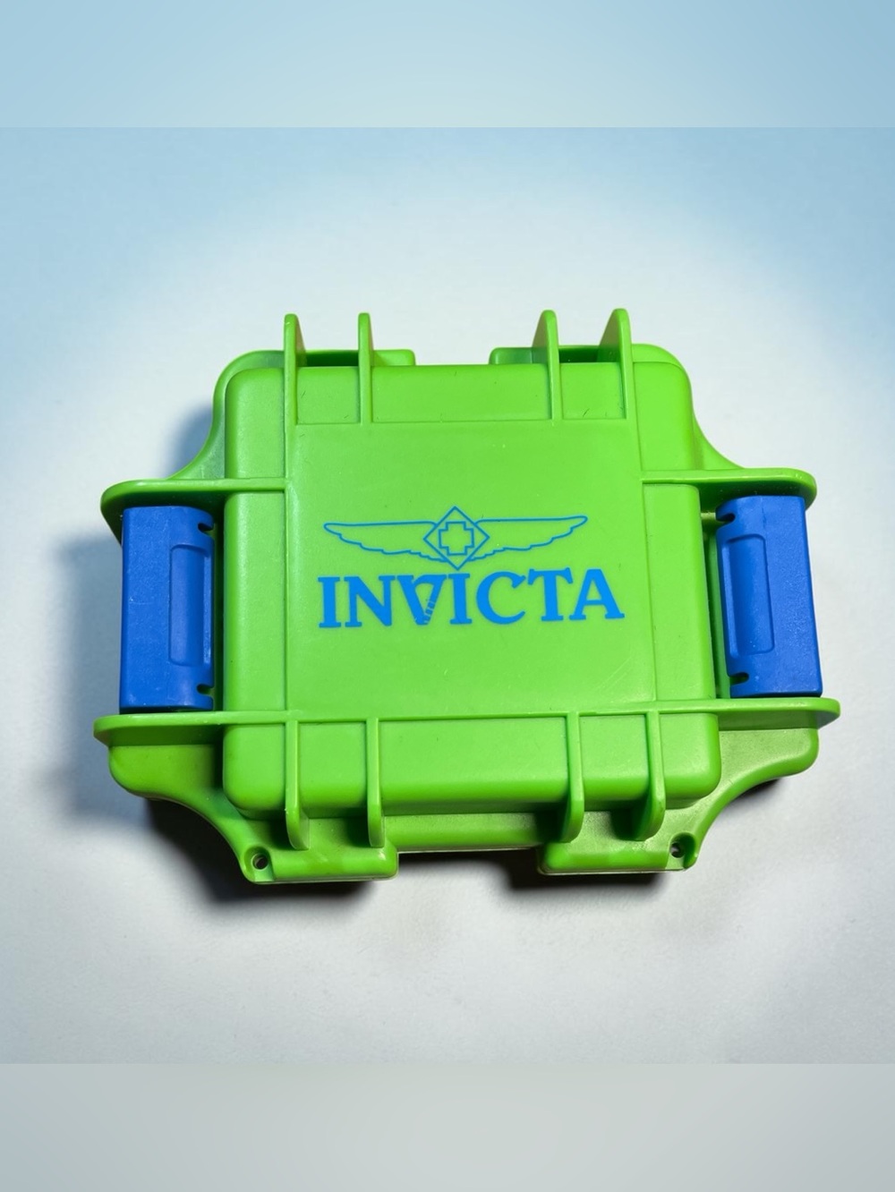 Invicta Limited Neon Green Case with Blue Accents